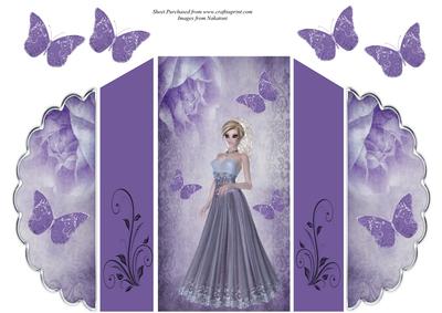 Butterfly Lady Scalloped Theatre Fold