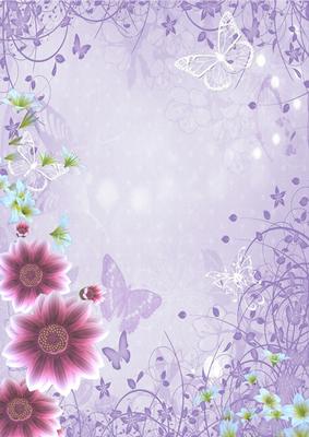 Flowers & Butterflies Backing Paper 2