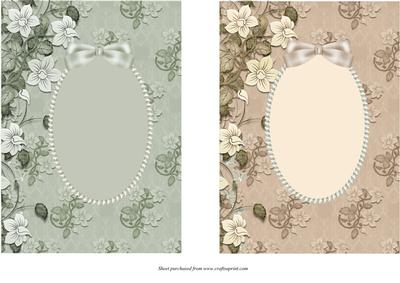 Flowers & Pearls Card Fronts 1
