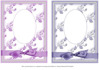 Blue and Lilac Floral Card Fronts