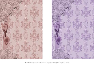 Ribbon & Roses Card Fronts 1
