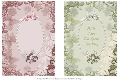 Dasies & Pearls Card Fronts