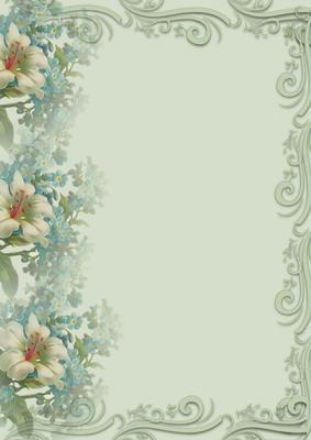 Flowers and Flourlishes Backing Paper 1