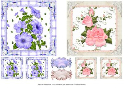 Set of Floral Toppers