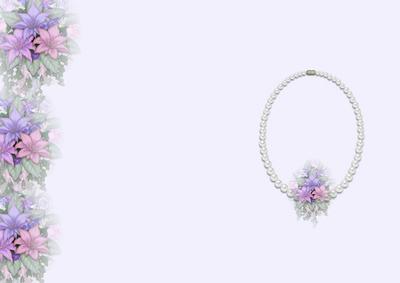 Pearl Necklace and Flowers Insert