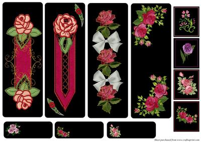 Rose Toppers and Bookmarks
