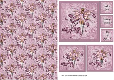 Pink Fairy Toppers & Backing Paper
