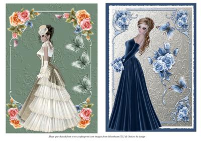 Floral Ladies Card Fronts