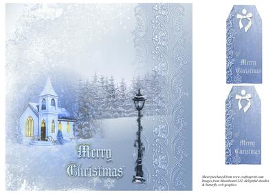 Winter Scene 8x8 Card