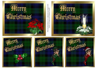 Tartan Xmas Toppers