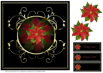 Poinsettia Xmas Topper