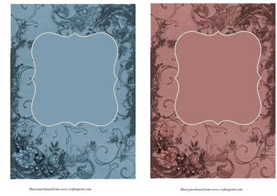 Floral Card Fronts Set 1