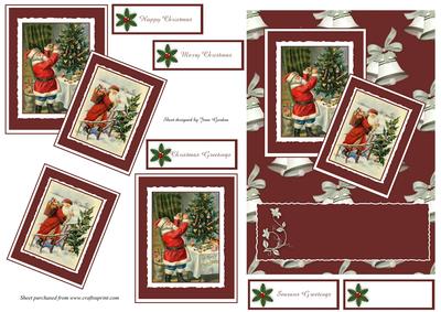 Santa Xmas Toppers