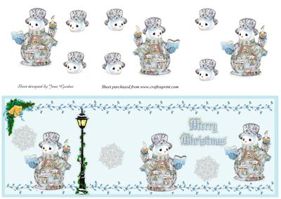 Xmas Snowman Large Dl Card Front
