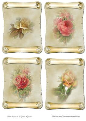 Vintage Floral Scroll Toppers