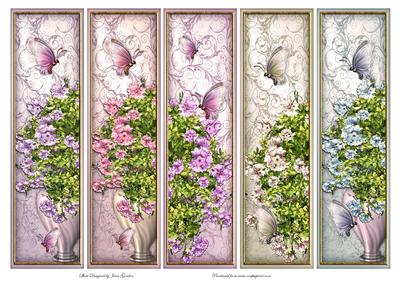 Floral Butterflies Bookmarks