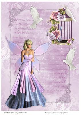 Lady with White Doves