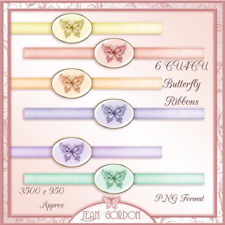 6 Cu4cu Butterfly Ribbons