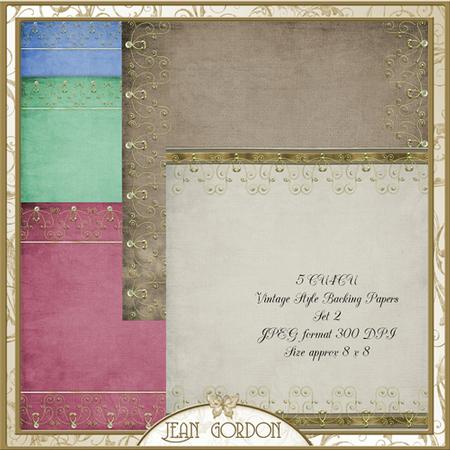 Cu4cu 8x8 Vintage Style Backing Papers