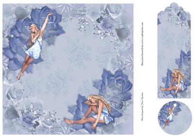 Fairy with Blue Roses
