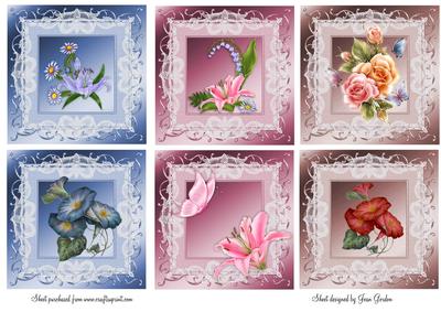 Lace Framed Floral Toppers