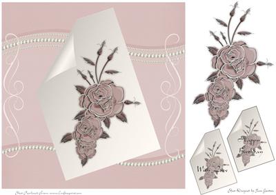 Roses and Pearls 8x8