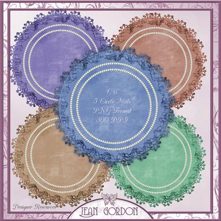 Cu 5 Flourish & Pearls Round Mats
