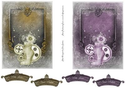 2 Steampunk Toppers Set 1