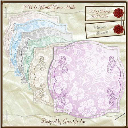Cu 6 Floral Deco Mats