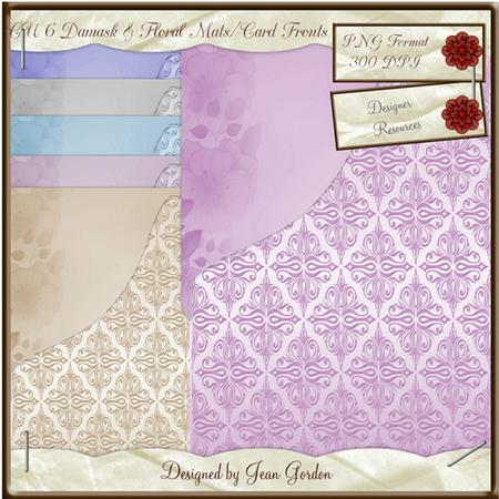 Cu 6 Damask/floral Mats/card Fronts
