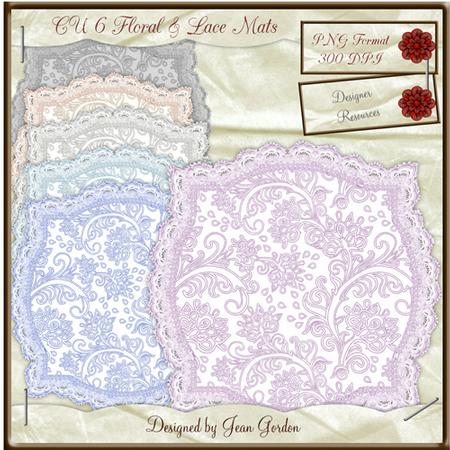 Cu 6 Floral & Lace Mats