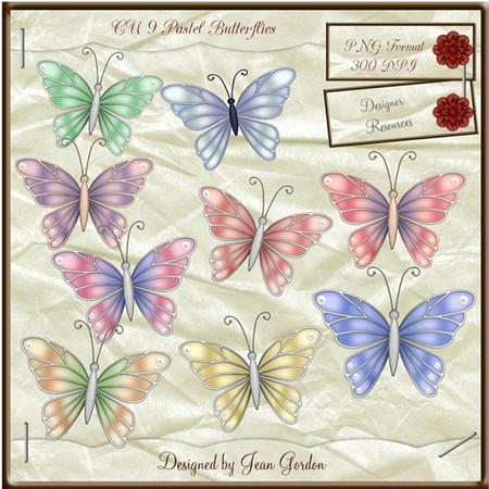 Cu 9 Pastel Butterflies
