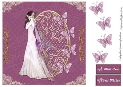 Butterfly Fairy on a Gold Frame