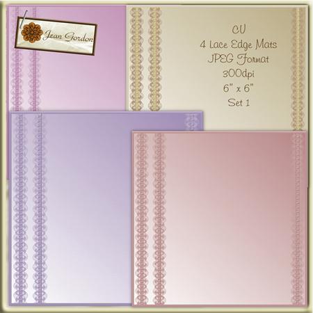 Cu 4 Lace Edge Mats