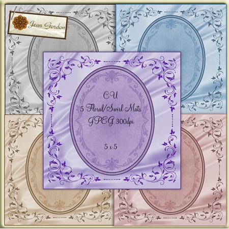 Cu 5 Floral/swirl Mats