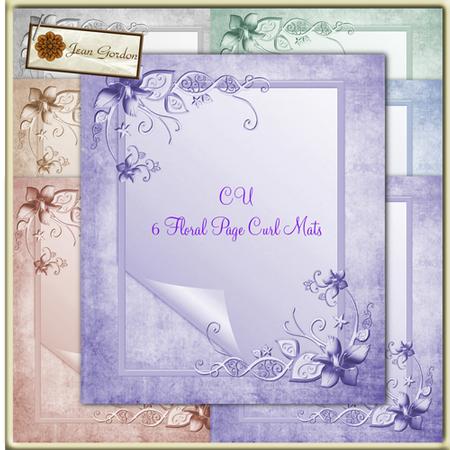 Cu 6 Floral Page Curl Mats