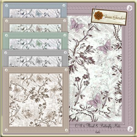 Cu 6 Floral & Butterfly Mats