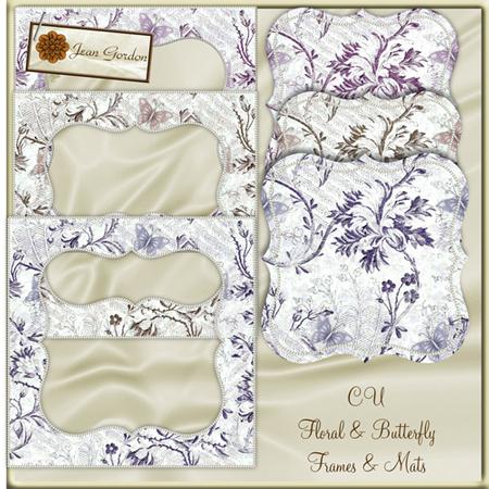 Cu Floral & Butterfly Frames and Mats