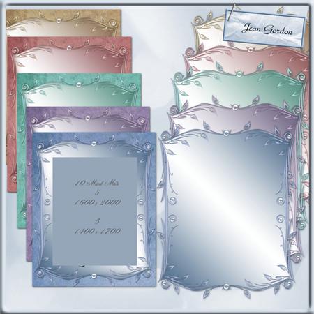 Cu 10 Pearl Framed Mats