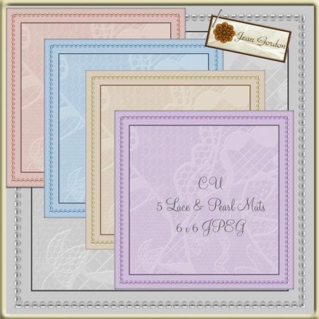 Cu 5 Lace & Pearl Mats