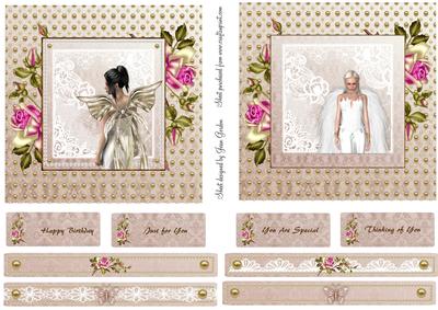 Fairy,angel Roses & Pearls Toppers