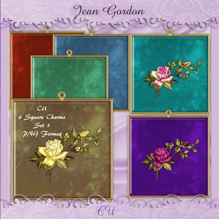 Cu 6 Charm Embellishments Set 1