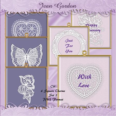 Cu 6 Square Charms Set 2