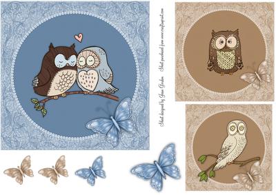 Wise Owls & Butterflies Toppers