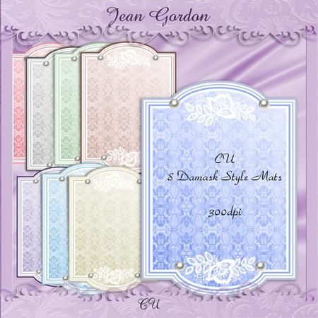 Cu 8 Damask & Pearl Mats