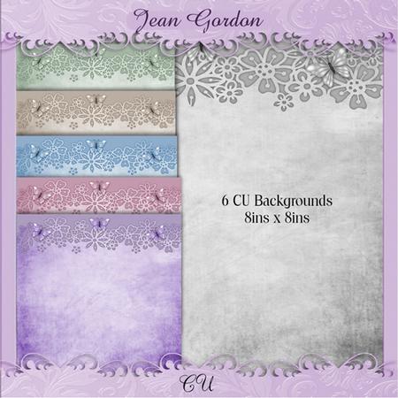 Cu 6 Floral Butterflies Papers 8x8