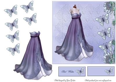 Elegant Gown and Butterflies 1