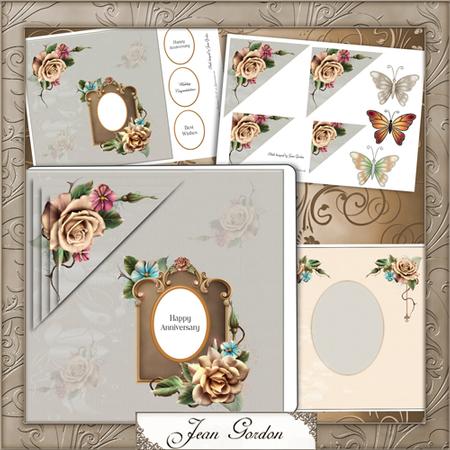 8x8 Cream Roses Mini Kit