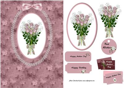 Pink Roses in a Frame
