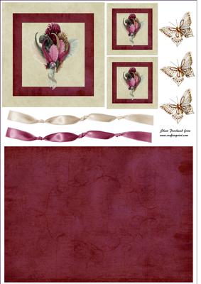 Victorian Feather Cluster Toppers